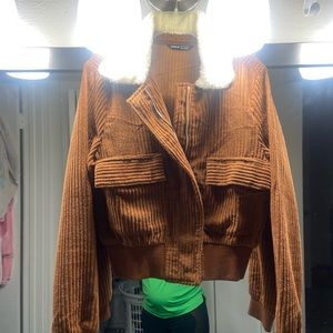 Light Jacket with Furred Collar